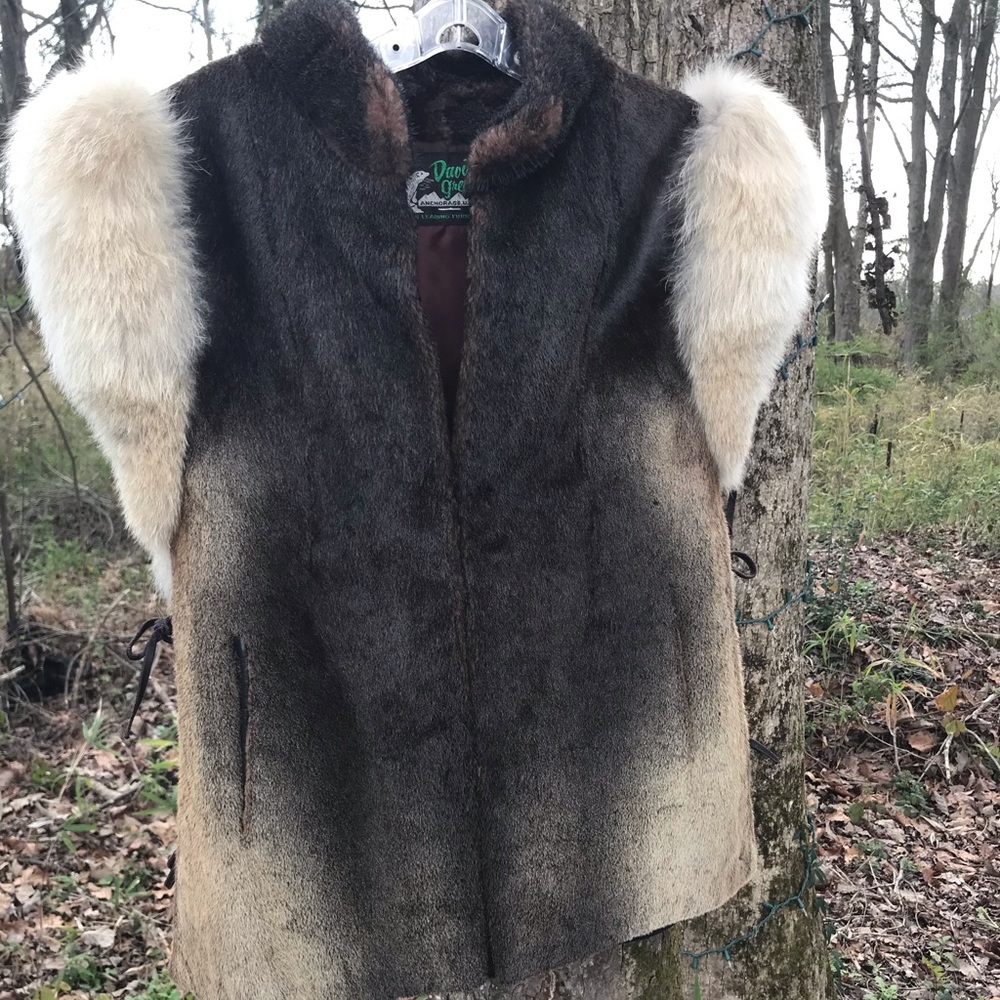 David Green Vintage Fur Vest with gorgeous details